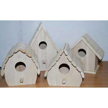 Darice 9180-08 Value Promo Wooden Sparrow Birdhouse