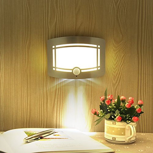 Ishining 10Led Sensor Wall Light Wireless Indoor Motion Detector Battery Operated Lighting Auto On/Off For All Dark Places In Your House.