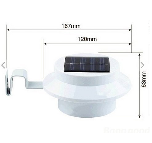 3-LED SOLAR POWERED ENERGY SAVING OUTDOOR LIGHT ALL-WEATHER LAMP FOR GARDEN LANDSCAPE YARD FENCE GUTTER ROOF WALL DOOR GATE PATHWAY LOBBY DRIVEWAY BACKYARD LIGHTING(BATTERIES INCLUDED).