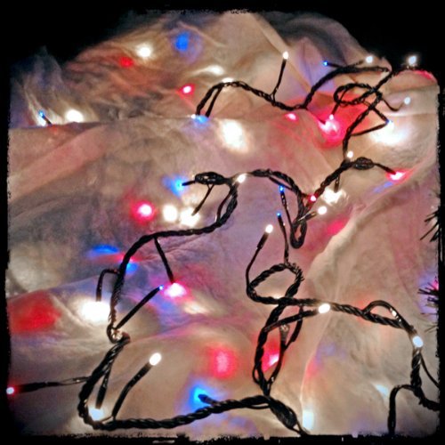 Fourth of July Lights – Red, White, and Blue 80 Bulb, Multi-function Plug-in String Lights (20 Feet)