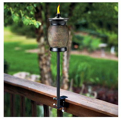 Lamplight Farms 1112155 Tiki 4-In-1 Citronella Torch, Resin Head With Stone Finish – Quantity 6