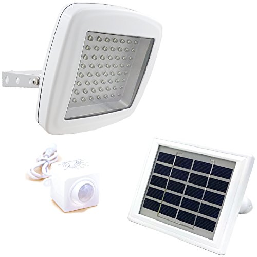 GUARDIAN 480X Solar Security Flood Light with Standalone PIR Motion Sensor and Lithium Battery, 600 Lumen