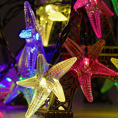 Escolite solar string lights patio Outdoor Solar LED string lighting for Gardens Homes Christmas Trees Party 30 LED 20ft 6.2m Multi Color