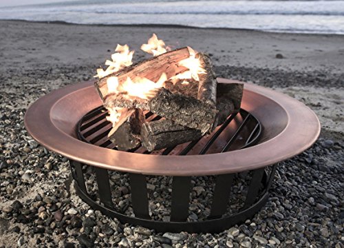 40″ Solid 100% Copper Fire Pit Bowl Wood Burning Patio Frontgate Deck Grill