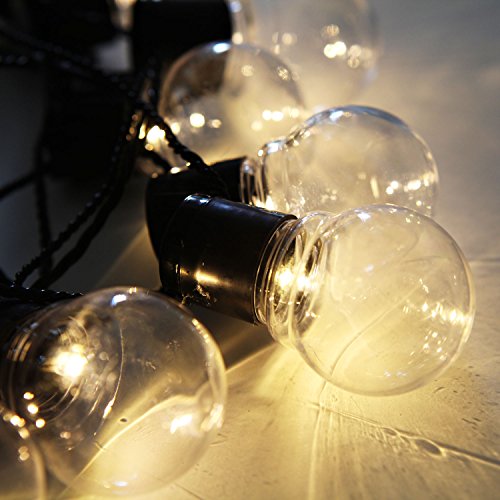 20 LED Clear G45 Globe Connectable Plug-in Festoon Party String Lights