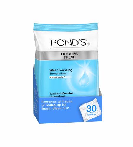 POND’S Original Fresh Wet Cleansing Towelettes, 30-Count (Pack of 4)