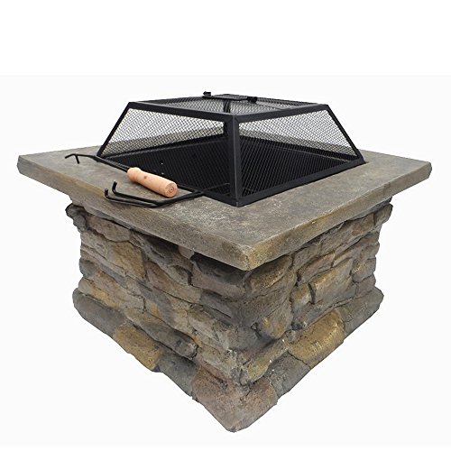 Palm Springs Outdoor/Patio Stone Coal/Wood Burner Fire Pit