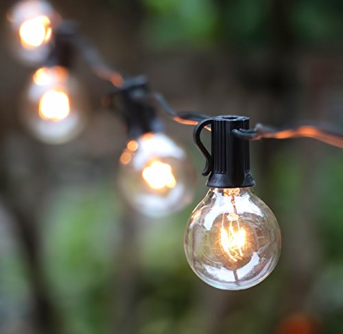 G40 String Lights with 25 Globe Bulbs-Perfect for Indoor & Outdoor Decor,patio,party