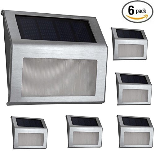 XLUX® S60 Solar Stair Step Light, Warm White, Waterproof, 6 Pack