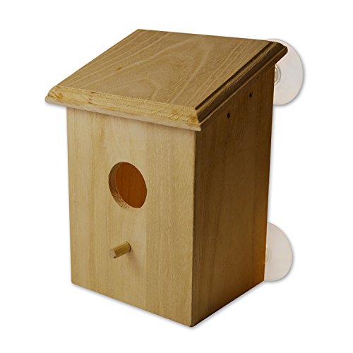 PetsN’all Clear Window Bird Nest Box with Perch, Bird House