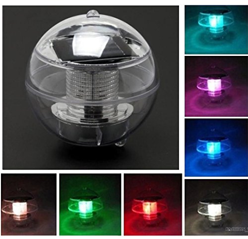 Semlos Outdoor Solar Waterproof Color Changing LED Floating Lights Ball Pond Path Landscape(colorful)