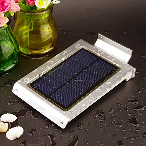 Zitrades Solar Security Light Outdoor Motion Sensor Lighting 46 LED Wireless IP65 for Home Patio Garden