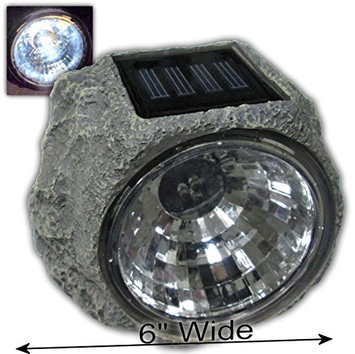 Large 6″ wide Garden Solar Stone Lights