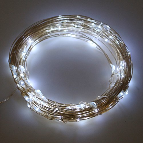 Eonfine Solar String Lights on Flexible Copper Wire 72ft 150 LED Outdoor String Lights Solar Fairy String Lights Ambiance Lighting for Outdoor, Gardens, Homes, Christmas Party– 2 Modes (Steady on / Flash) Color White
