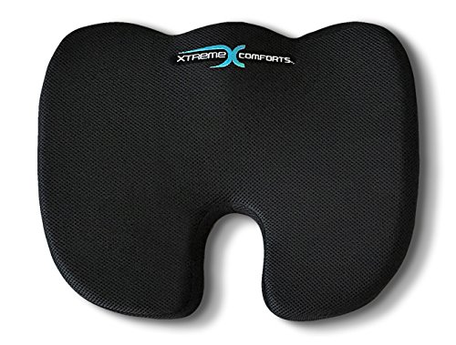 Seat Cushion for Back Pain – Also Great for a Truck Driver, Driving a Car or Any Auto. Coccyx Cushions Are Perfect for Your Office Chair, Wheelchair, Airplane and Sitting on the Floor Gives Relief From Tailbone Pain. 100% Memory Foam Guaranteed to Never Go Flat!