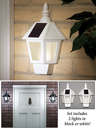 Solar Powered Wall Lights – Set Of 2 Black