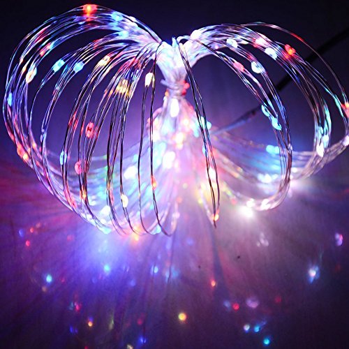 Minger Indoor/ Outdoor Led String Lights 20ft 120 Leds Waterproof Starry String Light for Christmas Tree, New Year, Wedding, Birthday Party, Patios, Gardens, Homes, Lawns (RGB)