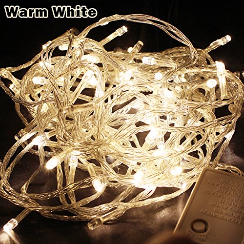 Pretty Warm White 10m 33ft 100led Bulbs Christmas Fairy Party String Lights Waterproof for Decoration