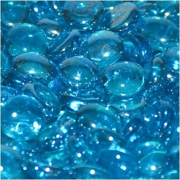 Starfire Glass® 10-Pound Fire Glass “Fire-Drops” 1/2-Inch Caribbean Blue Reflective