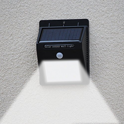 LTE 8 LED Solar Powered Motion Sensor Light, Weatherproof,Wall Light, Outdoor Wireless Night Light, Detector/Activated/ Wireless Exterior Security Lighting / Dusk to Dawn Dark Sensing Auto On/Off
