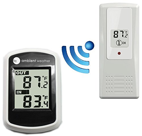 Ambient Weather WS-40 Wireless Thermometer with Indoor and Outdoor Temperature