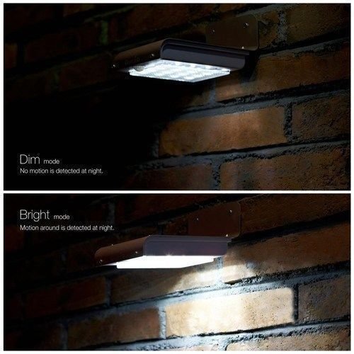 EFUNTM 2nd Gernation 16 LED’s Solar Power Natural Light Flat Waterproof Cover Lamp Outdoor Garden Path Security Motion Sensor Wall Light Wireless Easy Install, 2 modes dim and Bright 180 Days Warranty!