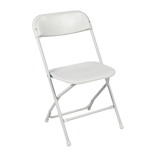 Best Choice Products® (5) Commercial White Plastic Folding Chairs Stackable Wedding Party Event Chair