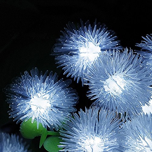 LED SopoTek LED 4.8m 20 LED Solar Outdoor String Fairy Lights Chuzzle Ball Solar Powered Outdoor String Lights for Outside Garden Camping Patio Party Christmas (Cool white Color)