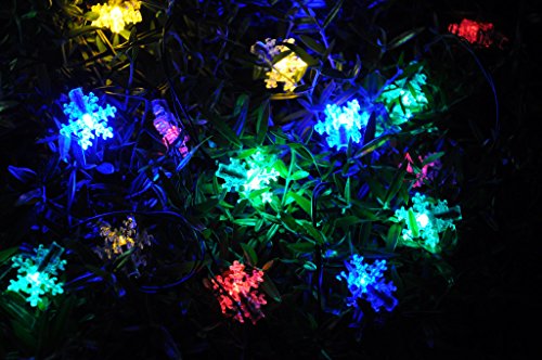 Uping led lighting String lights christmas lights indoor and outdoor lighting rope lights led lighting fairy lights party lights led light – battery operated lights for indoor/outdoor/Gardens/Homes/Christmas Party/Wedding/Holidays/Decoration/Festival/Stage/Hotel/KTV/Bar/Coffee Shop/Celebrating Days 30 snowflake multi