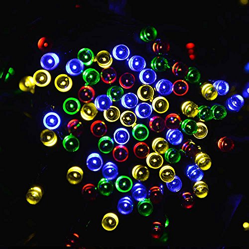 [New Version 200 LED String Lights]LuckLED Solar Powered LED Christmas Lights,72ft String Lights for Outdoor,Gardens,Homes,Wedding,Christmas Party and Halloween decorations,Waterproof(Multi-Color)