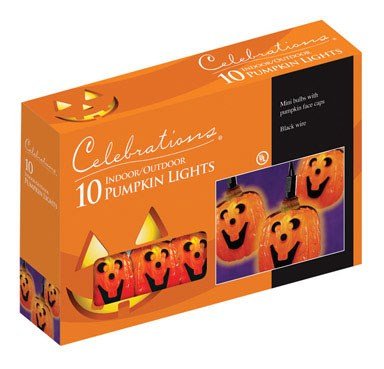 Celebrations Halloween Pumpkin Lights 10 Lights