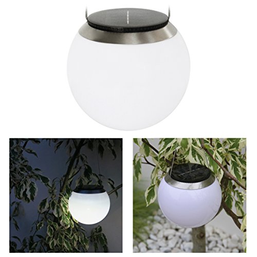 Frostfire Globeace – Solar Garden Hanging Light