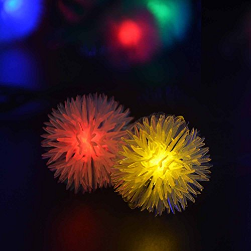 [Upgraded 50LEDs]LuckLED Solar Christmas Lights, 40ft 50LEDs Chuzzle Ball String Lights for Outdoor, Garden, Home, Wedding, Christmas Party and Halloween Decorations, Waterproof(Multi-Color)