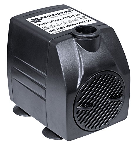 PP21116: 211 GPH Submersible Pump with 16′ Cord – 12W… for Hydroponics/Aquaponics/Fountains/Ponds/Statuary/Aquariums & more.