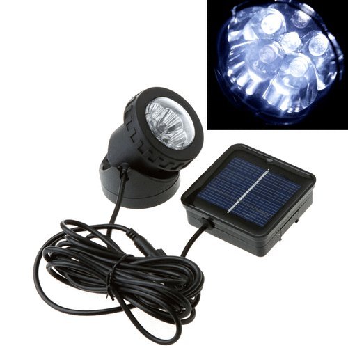 Ablevel Solar Energy Powered LED Spotlight Waterproof Available for Outdoor Garden Pool Pond Spot Lamp Light(Black2b)