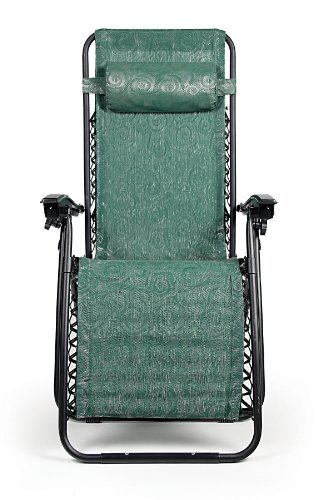 Camco 51811 Zero Gravity Recliner (Green Swirl Pattern)