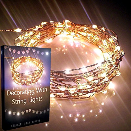 Fairy Lights String Lights – 20ft Ultra-thin Copper Wire w/ 120 Warm White Color Mini Led’s + Ebook. Fairy Light Effects. Travel Plug.