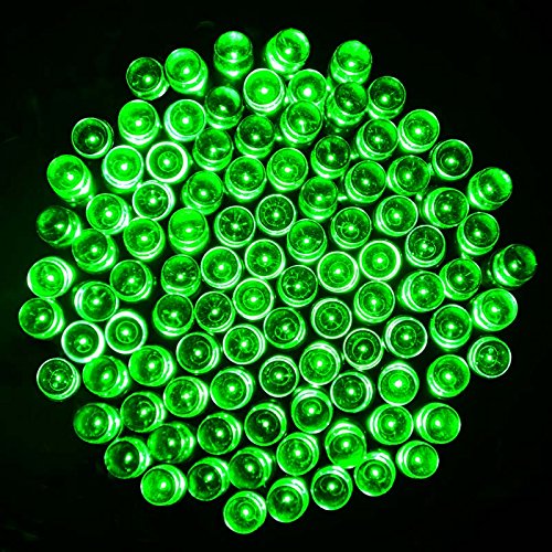 lederTEK Solar Powered Christmas Lights Green 200 LED 72ft 8 Modes Waterproof Xmas Seasonal Fairy String Light for Garden, Lawn, Patio, Wedding, Party, Home, Bedroom Decorations, Indoor and Outdoor