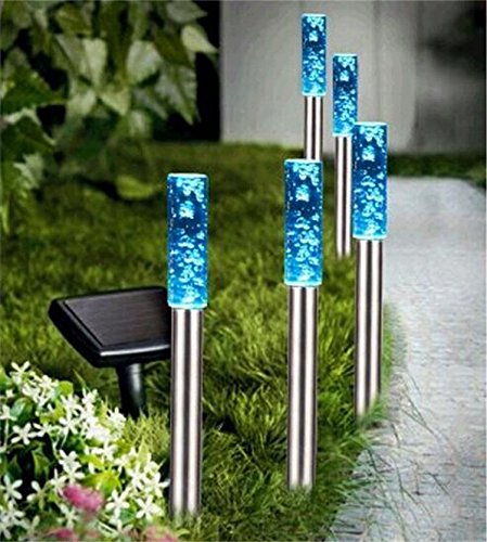 Sogrand Pack of 5 Solar Light Acrylic Bubble Decoration Stick Stake Light Set (5pc lights)Solar Garden Lights,Solar Pathway Lights,Solar Led lights