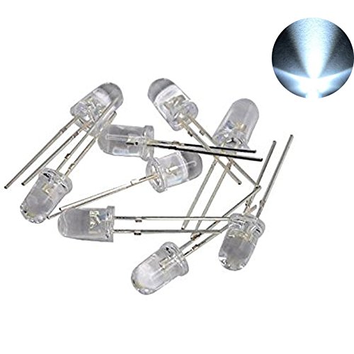 HAMIST 5mm LED Electronics Ultra Bright White 100 PCS