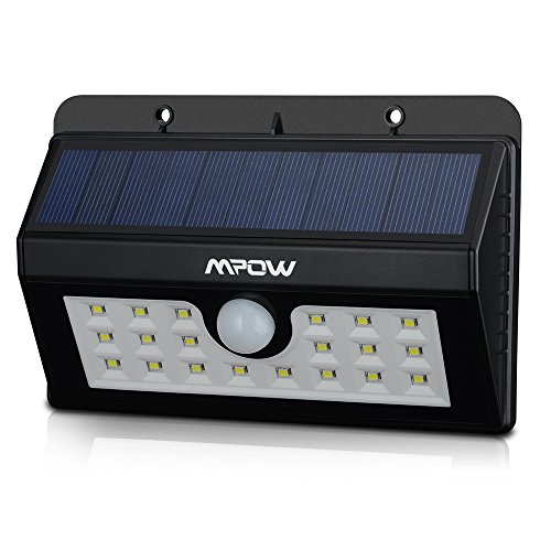 Mpow Super Bright 20 LED Solar Powered Wireless Security Light Weatherproof Outdoor Motion Sensor Lighting with 3 Intelligent Modes for Garden, Fence, Patio, Deck, Yard, Home, Driveway, Stairs