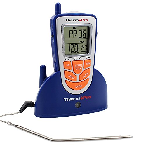 ThermoPro TP-09 300 ft Wireless Digital Electronic Cooking Barbecue Oven Meat BBQ Smoker Thermometer