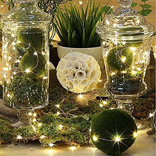 Christmas Lights – eTopxizu 7ft 20 LEDS Warm White Starry Lights Fairy Lights Ultra Thin String Copper Wire LED Light Strings AA Battery Powered