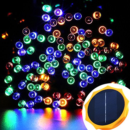 [New Version Solar Christmas Lights] MOUO® 72ft 200 LED 8 Modes Solar Powered Waterproof Starry Fairy Outdoor String Lights Christmas Decoration Lights for Patio Gardens Homes Landscape Wedding Party