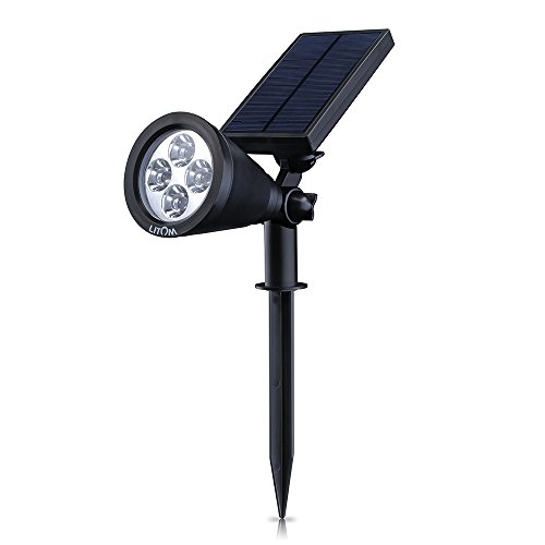 Litom Soleil P2 Super-bright Solar-Powered Spotlight Build in Auto-on/off Light Sensor, Remote illuminated Waterproof, Battery-Free for Backyards, Gardens, Lawn, etc.