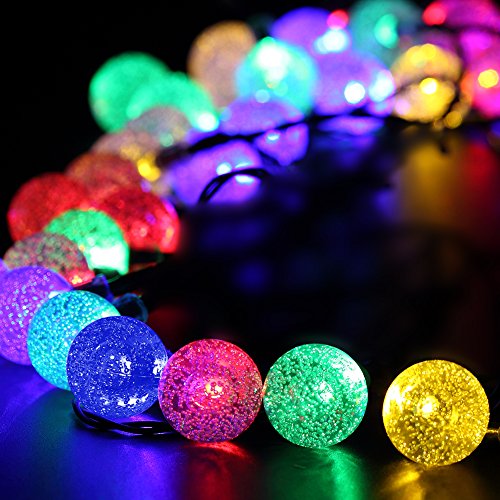 Solar String Lights,URPOWER® 20ft 30 LED Crystal Ball Waterproof Outdoor String Lights Solar Powered Globe Fairy String Lights for Outside Garden, Yard, Home, Landscape, Halloween Christmas Party