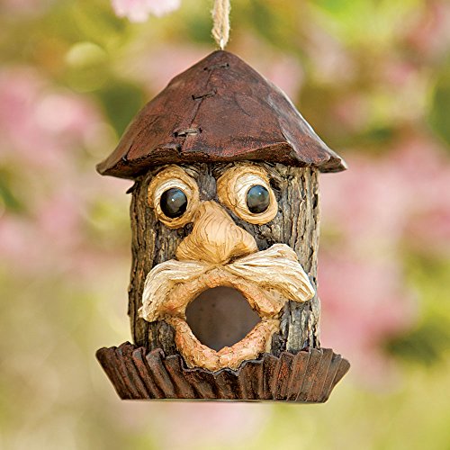 Old Man Hanging Birdhouse-Decorative Yard Birdhouse – Lawn and Garden Décor