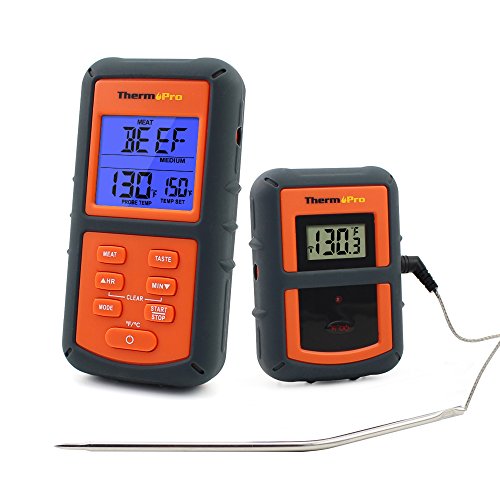 ThermoPro TP-07 300 feet Range Wireless Thermometer – Remote BBQ, Smoker, Grill, Oven, Meat Thermometer and Timer