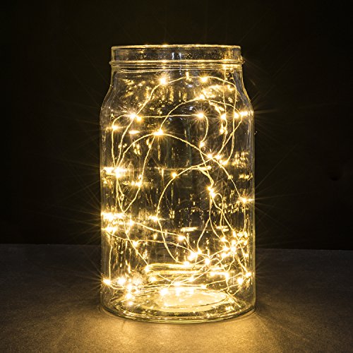 Kohree Copper Wire Lights, Waterproof Starry String Lights, Décor Flexible Rope Lights For Seasonal Decorative Christmas Holiday, Wedding, Parties, AA Batteries Powered (60 Leds, 20 ft,Warm White)