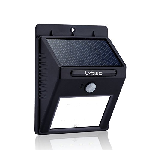 Solar Light,wowo 8 LED Outdoor Solar Powerd,wireless Waterproof Security Motion Sensor Light for Patio, Deck, Yard, Garden,driveway,outside Wall with 2 Modes Motion Activated Auto On/off